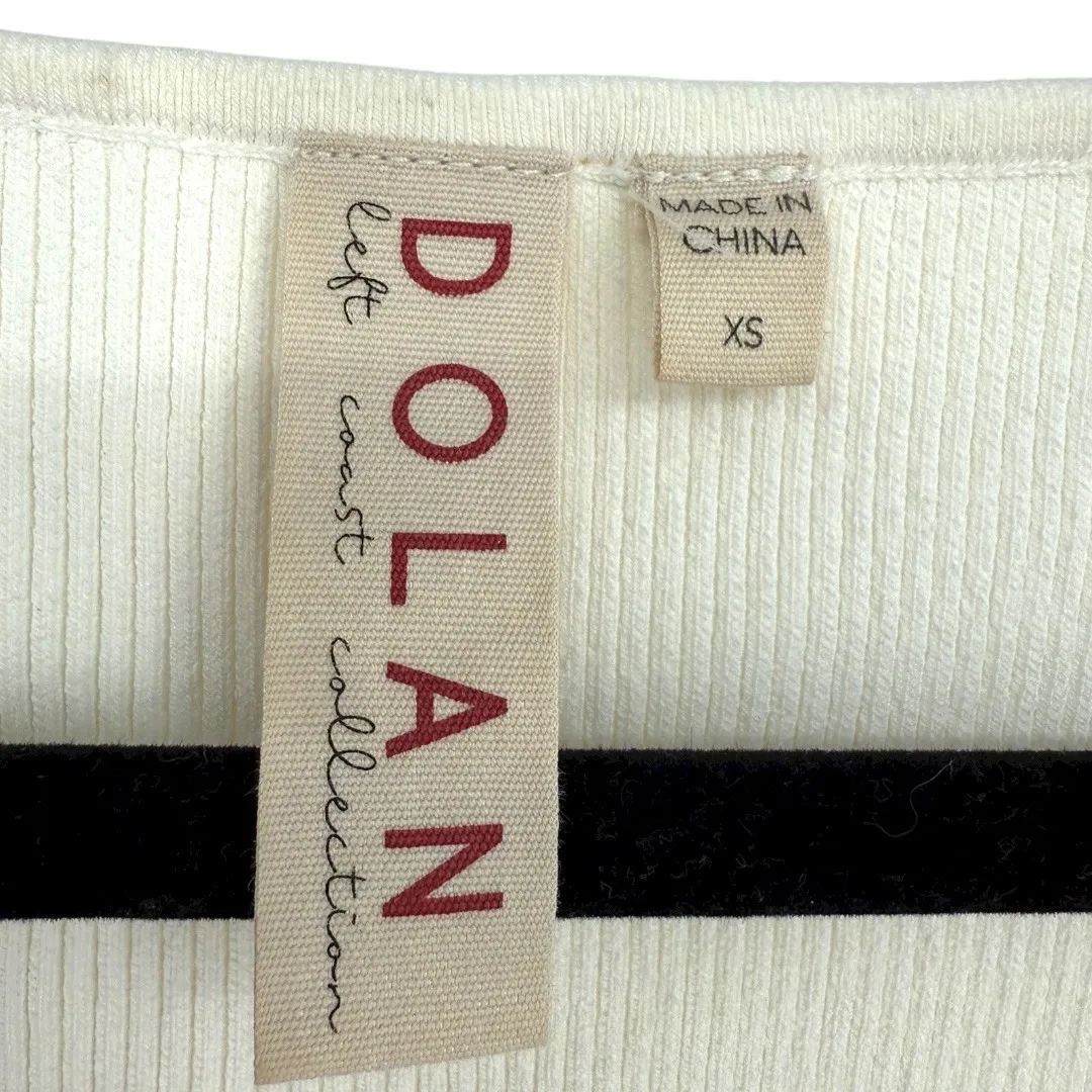 Anthropologie Dolan Sheer Sleeve Appliqué Sweater Top Cream Floral VNeck Size XS - Image 3