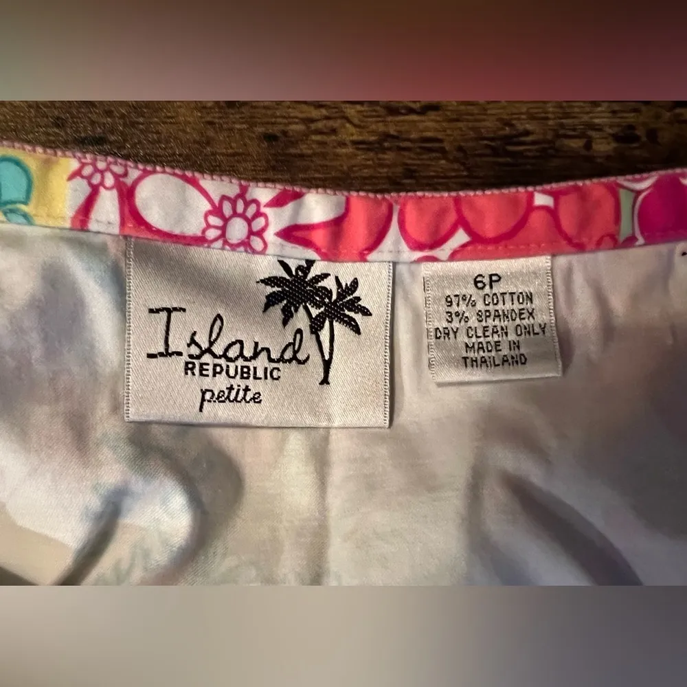 Island Republic | petite, womens tropical print skirt. Size: 6P - Image 6