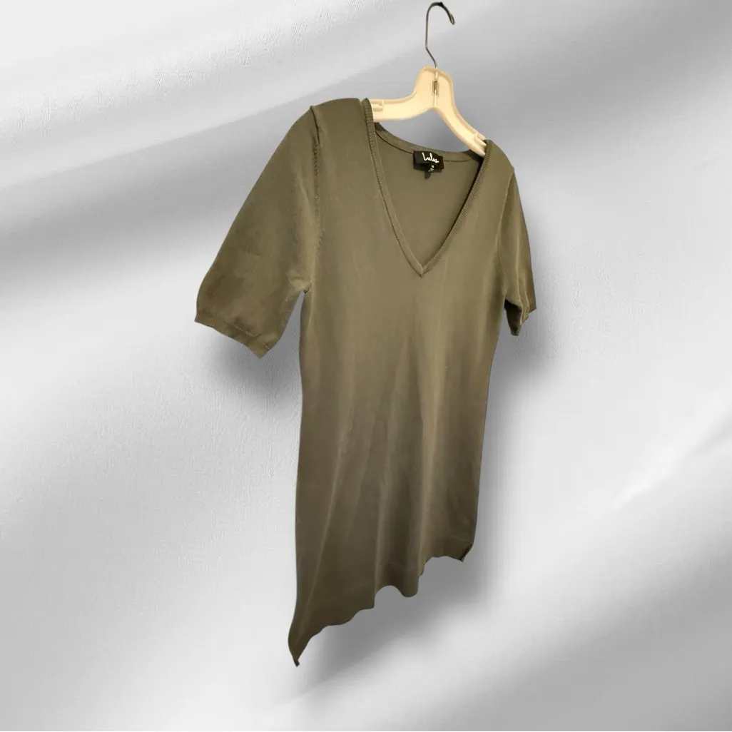 Lulu's Olive Green Sweater Dress‎/Long Sweater - Image 3