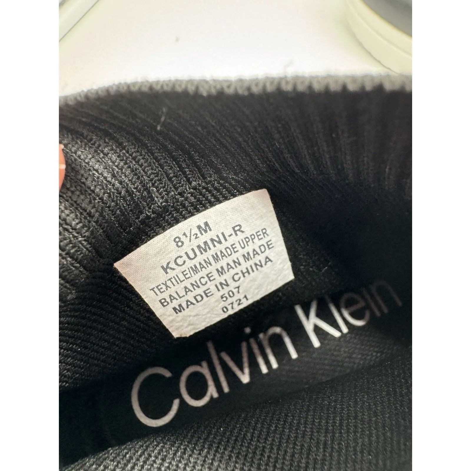 Calvin Klein Womens Knitted Colorblock Fashion Sock Sneakers Black Size 8.5 - Image 6