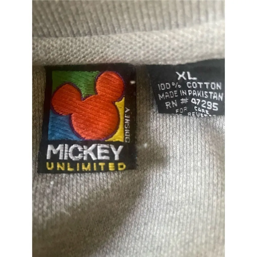 Mickey Unlmtd. Mickey Mouse Gray Polo Short Sleeve 100% Cotton Shirt Size XXL - Image 9