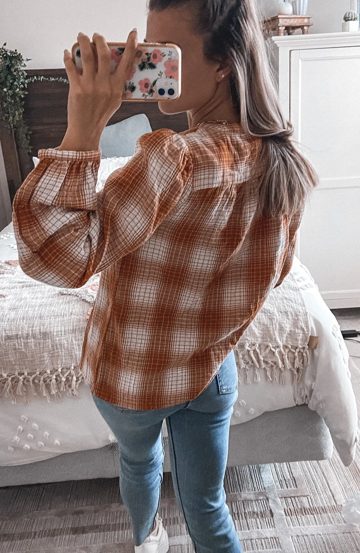 Universal Thread Orange Flannel  - Image 3