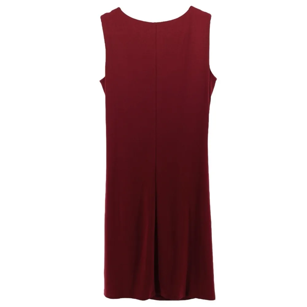 NEW Ann Taylor Wine Red Mini Dress Careerwear Office Siren Chic Capsule Size 8 - Image 5