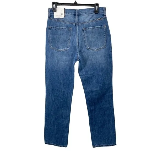 NWT KanCan Dixon Ultra High Rise 90's Boyfriend Jeans Size 27 Denim Button Fly Blue - Image 2