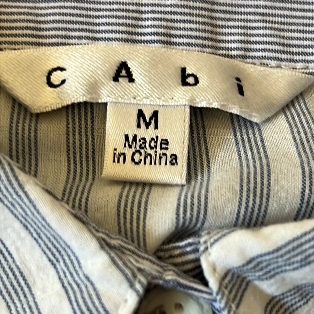 CAbi Button Down Striped Long Sleeve Shirt Dress Size Medium - Image 7