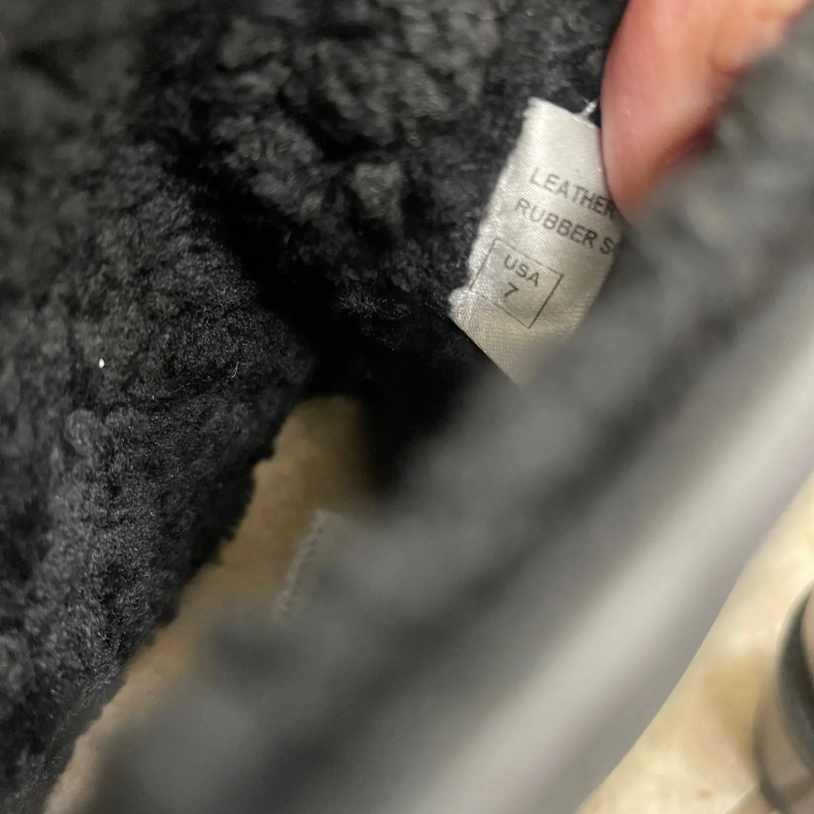 Ross & Snow USA 7 made in Italy Black Leather Fur Lined Buckle Moto Boots Women - Image 10