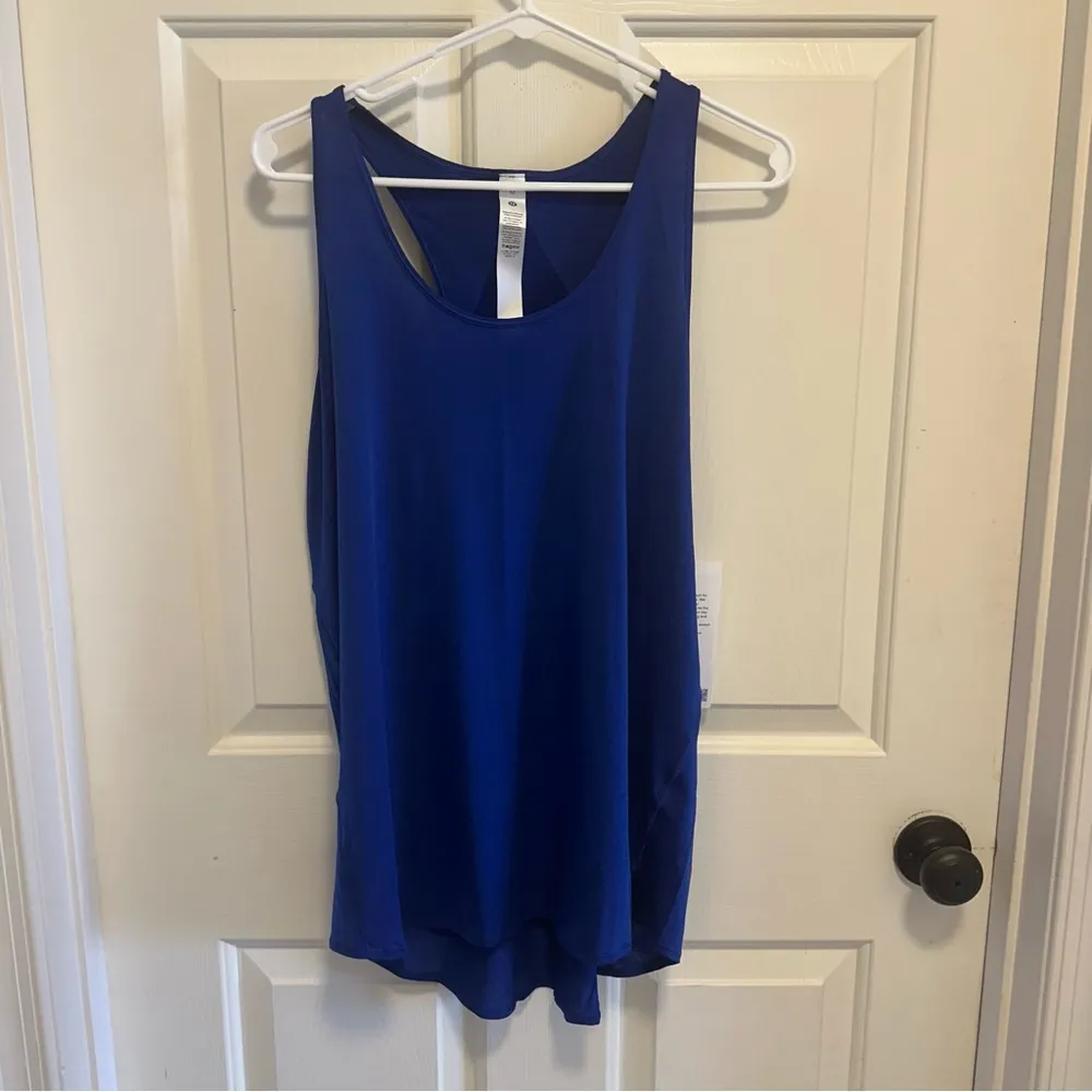 Lululemon Essential Pleated Tank Top Blue Larkspur Size 10 - Image 3