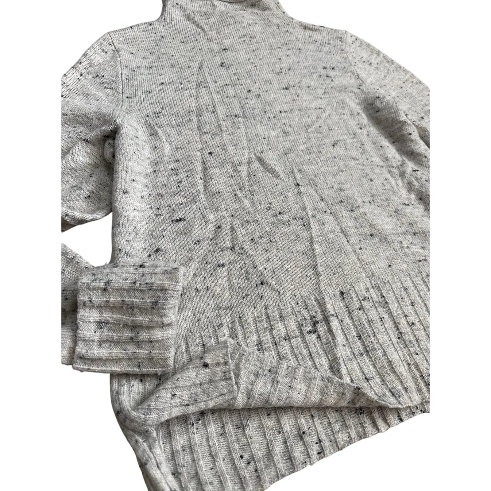 Madewell Coziest Yarn Donegal Inland Turtleneck Sweater Smoke Size Medium - Image 7