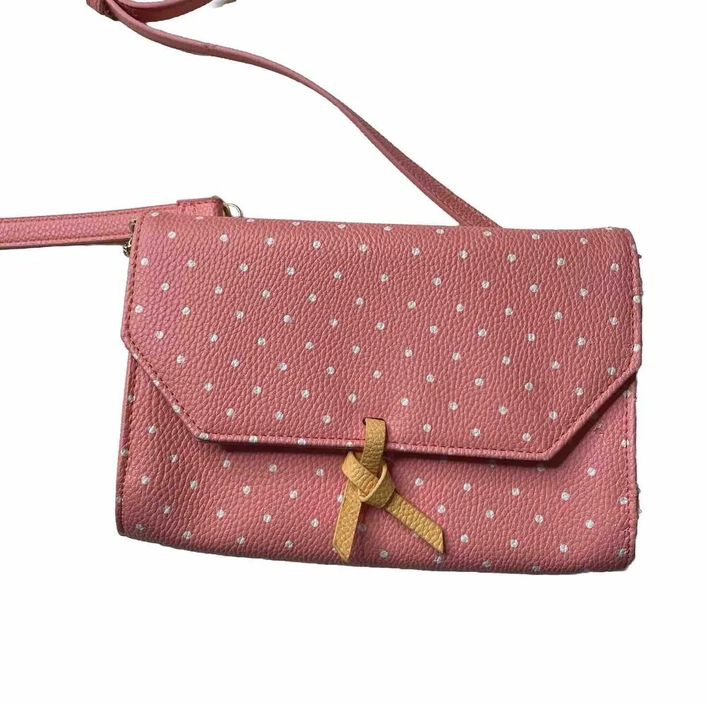 Matilda Jane  Cate Crossbody Clutch Pink Dotted Purse Some Wear Please photos - Image 2