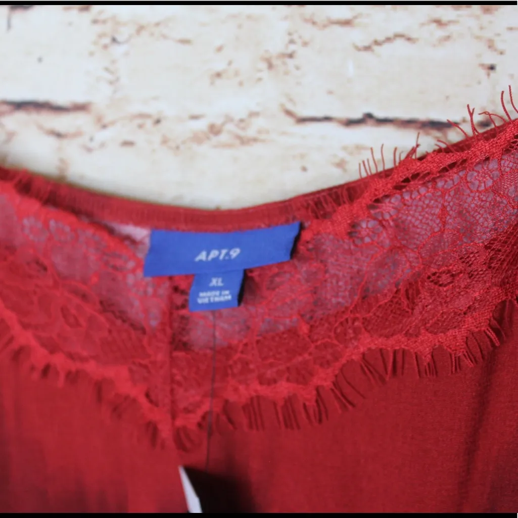 Apt. 9 | Red/Purple Gradient Lace V-Neck Cami - Image 6