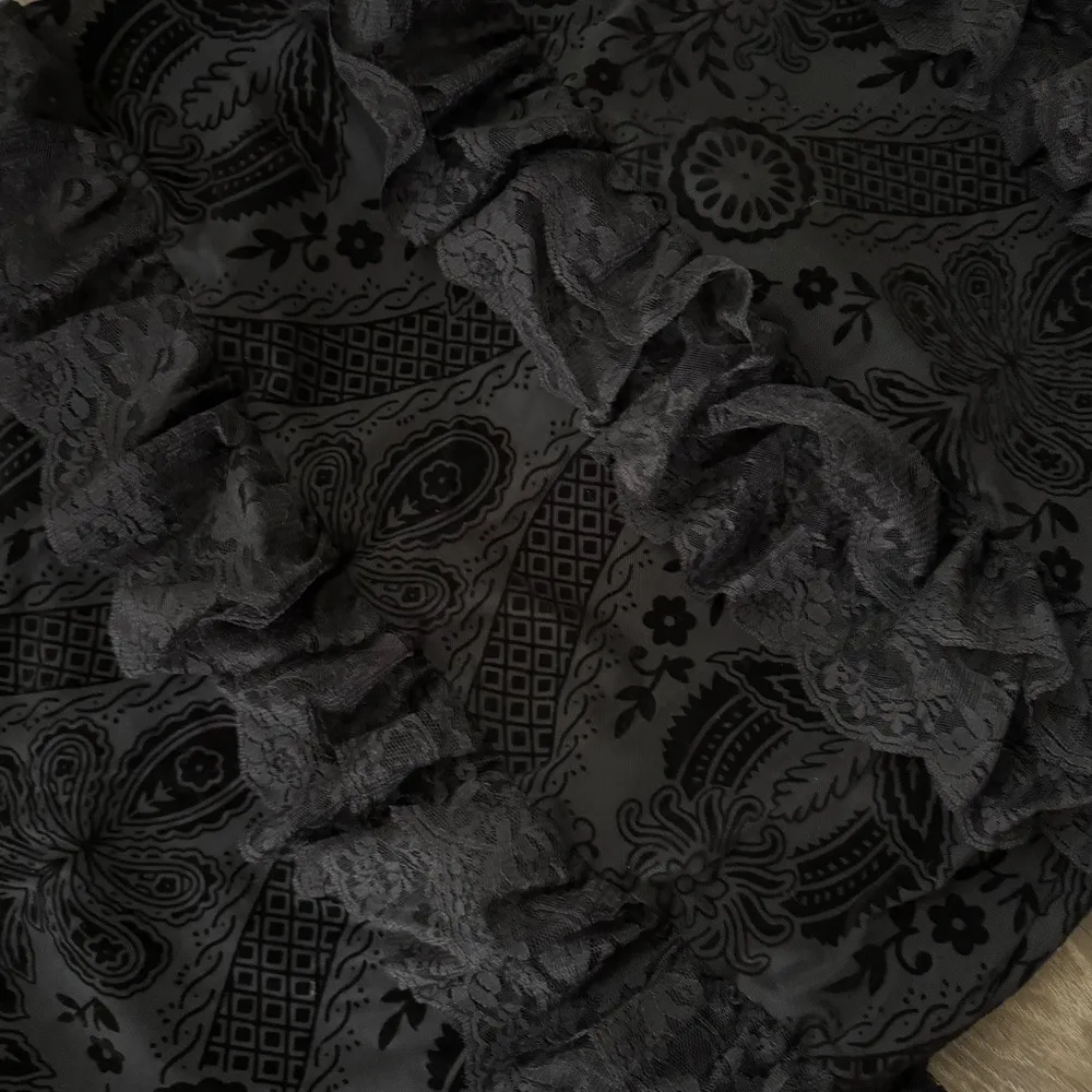 Tiered Velvet Maxi Skirt - Image 2