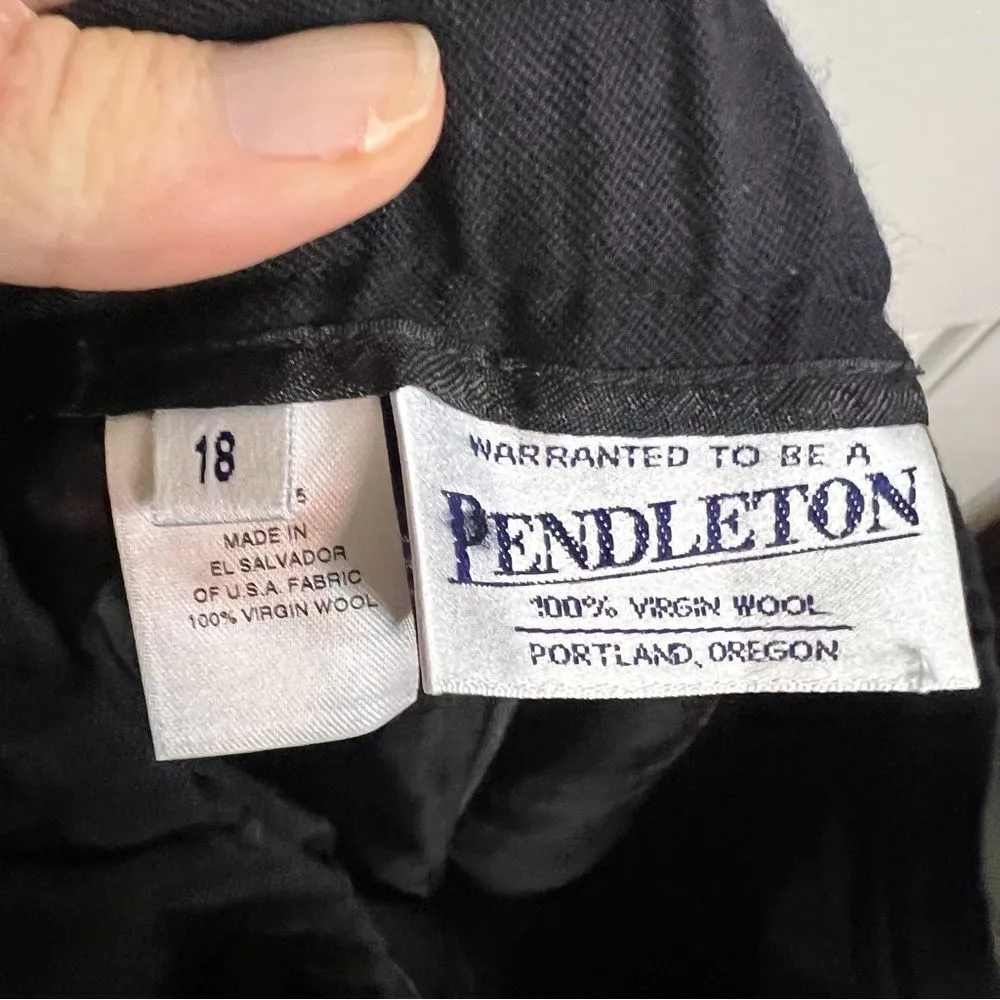 Pendleton NWT  Womens 100% Virgin Wool Side Button Trousers Size 18 Office Work - Image 5