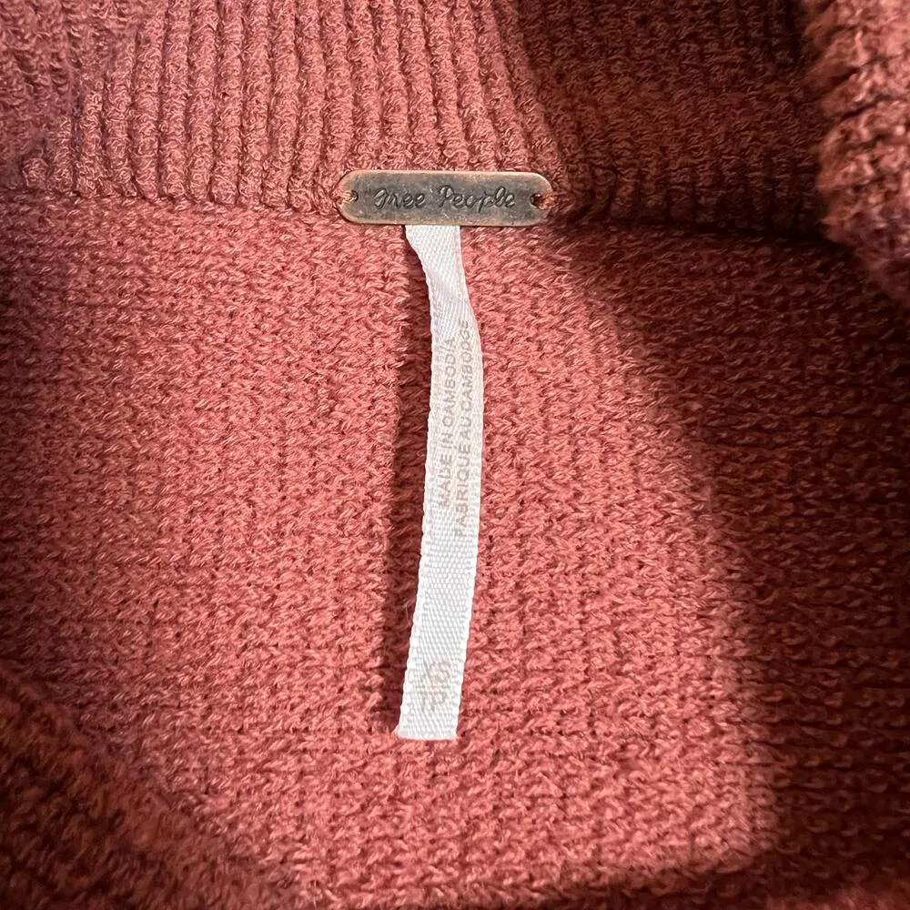 Free People Ottoman Slouchy Tunic Sweater Size X-Small Lagenlook Boho Hippie - Image 4