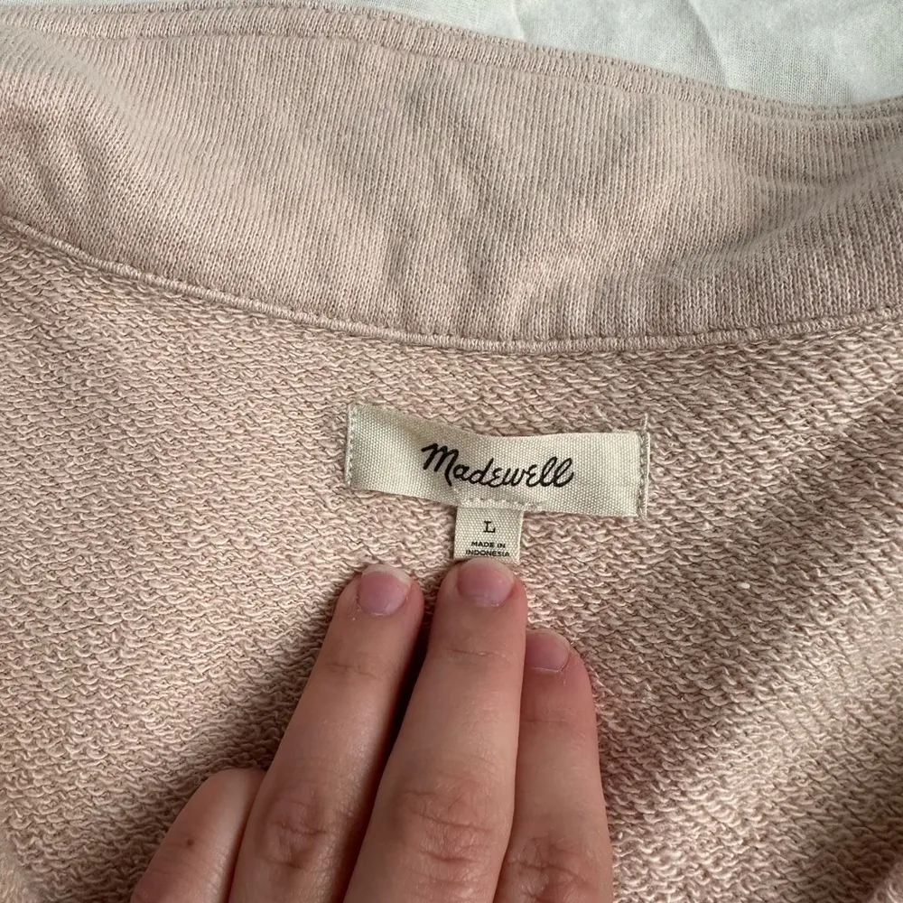 Madewell Women's Pink Crew Neck Sweater - Image 2