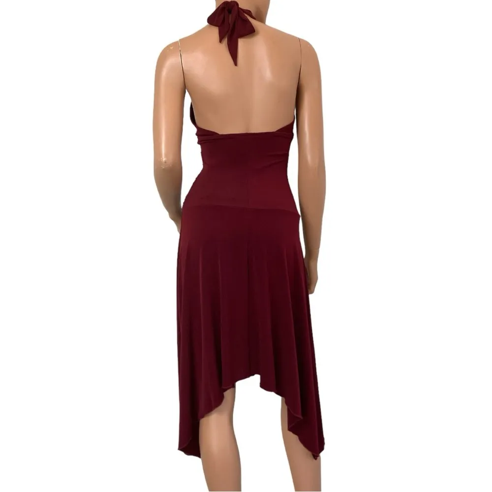Fairygrunge Vintage Women’s Sz.M Burgundy Halter Dress High - Image 7