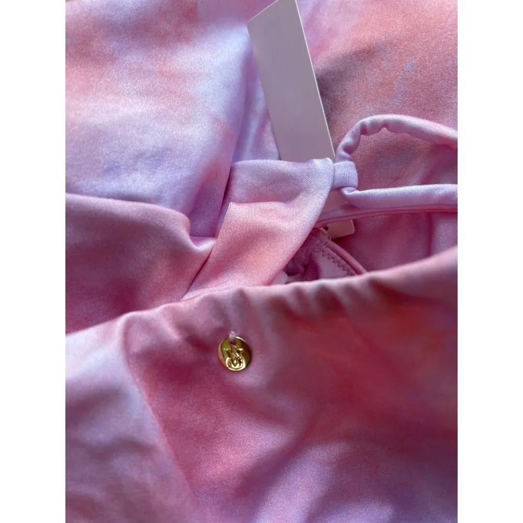 Victoria's Secret Swim VS Scoop One-Piece Swimsuit tie dye pink size XL New - Image 7