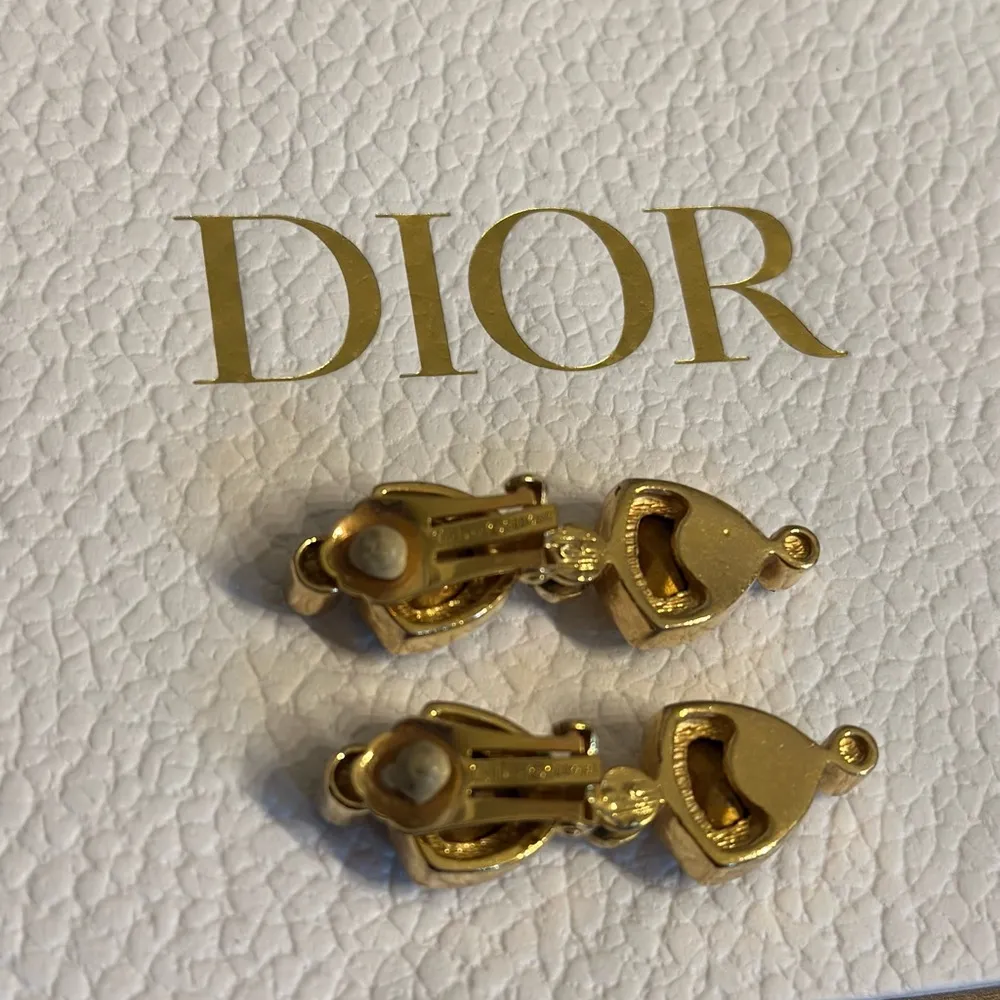 Christian Dior vintage colored rhinestone gold tone earrings - Image 10