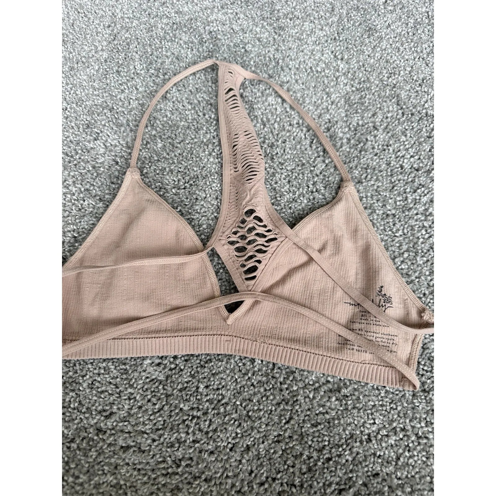 Two‎ 2 Free People Bra Bralets Xs Orange Beige - Image 6