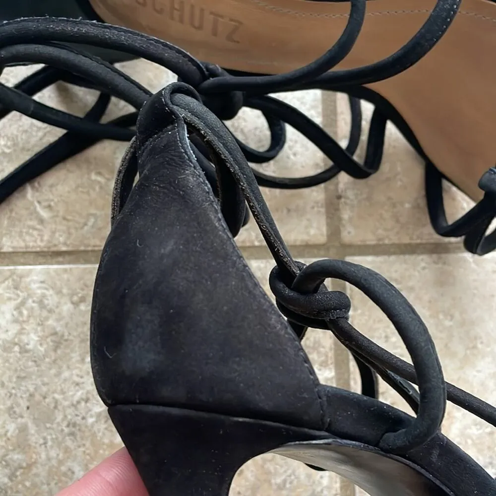 SCHUTZ Nadira Heels Black Suede - Image 8