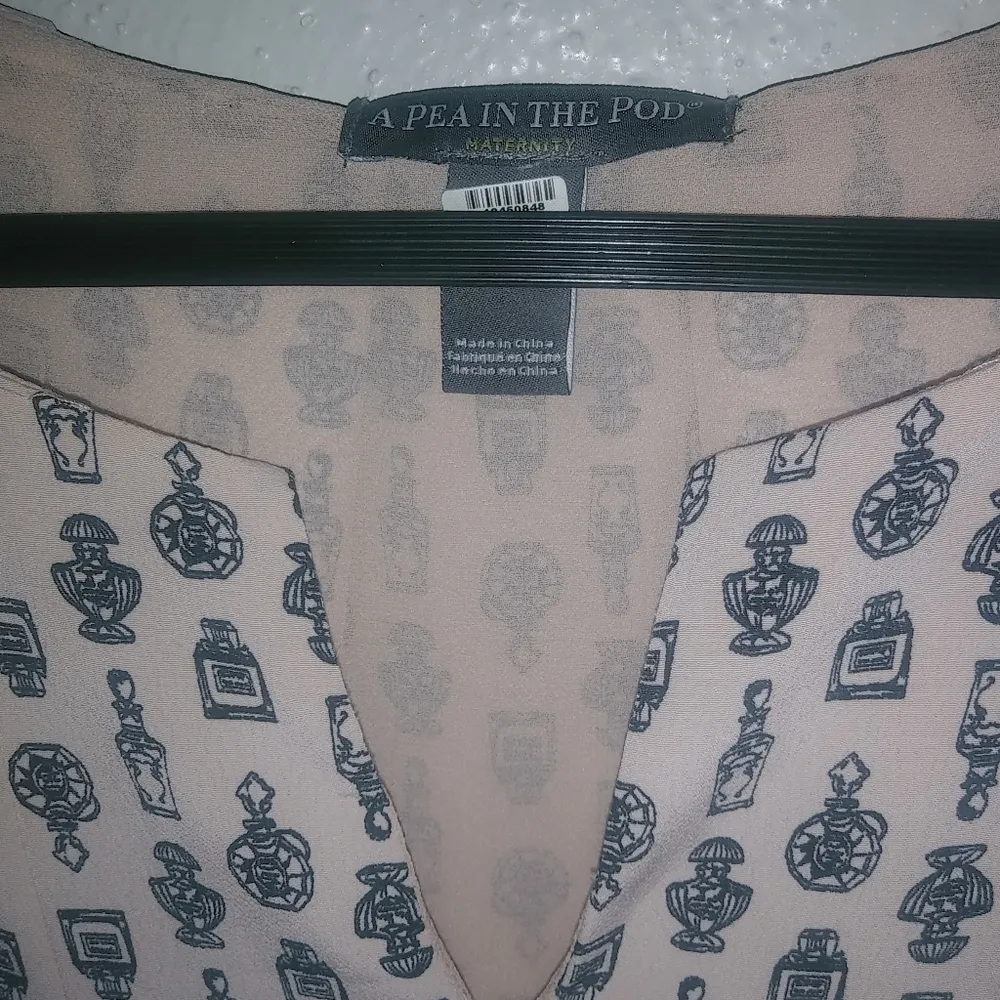 A Pea in the Pod M Parfume Sleeveless Lined Dusty Rose Babydoll Top Maternity - Image 2