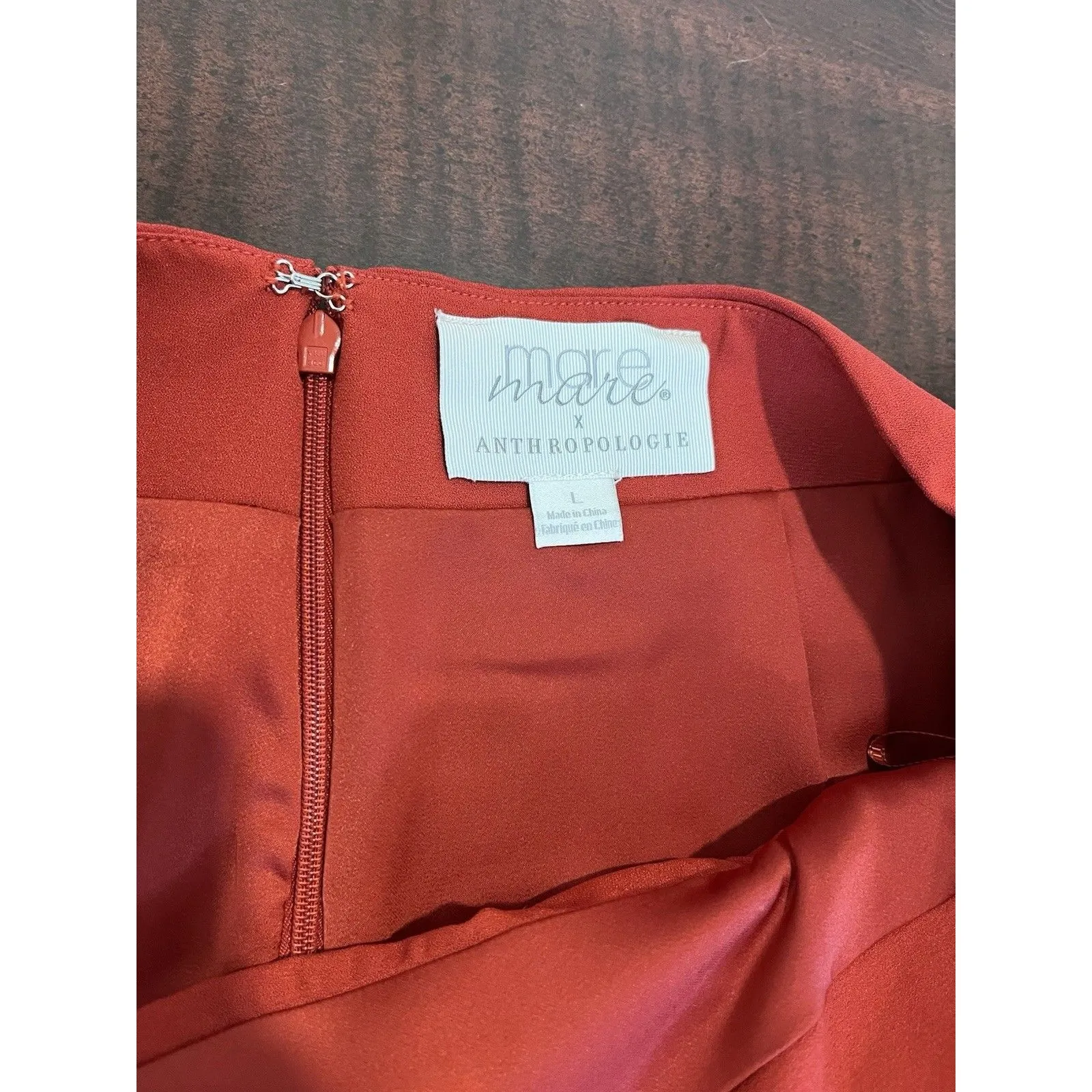 Anthropologie Mare Mare ruffle wrap midi skirt Size Large Red - Image 10