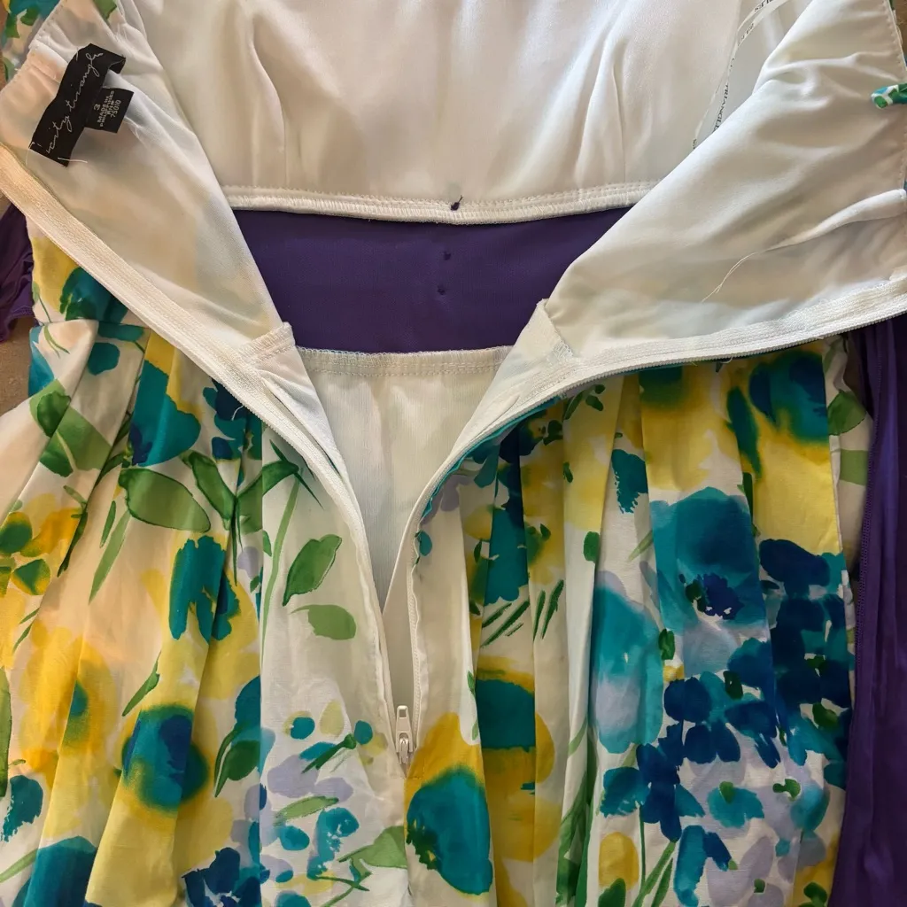 City Triangles Y2K 00s Floral Tulle Lined Mini Dress Size 3 - Image 4