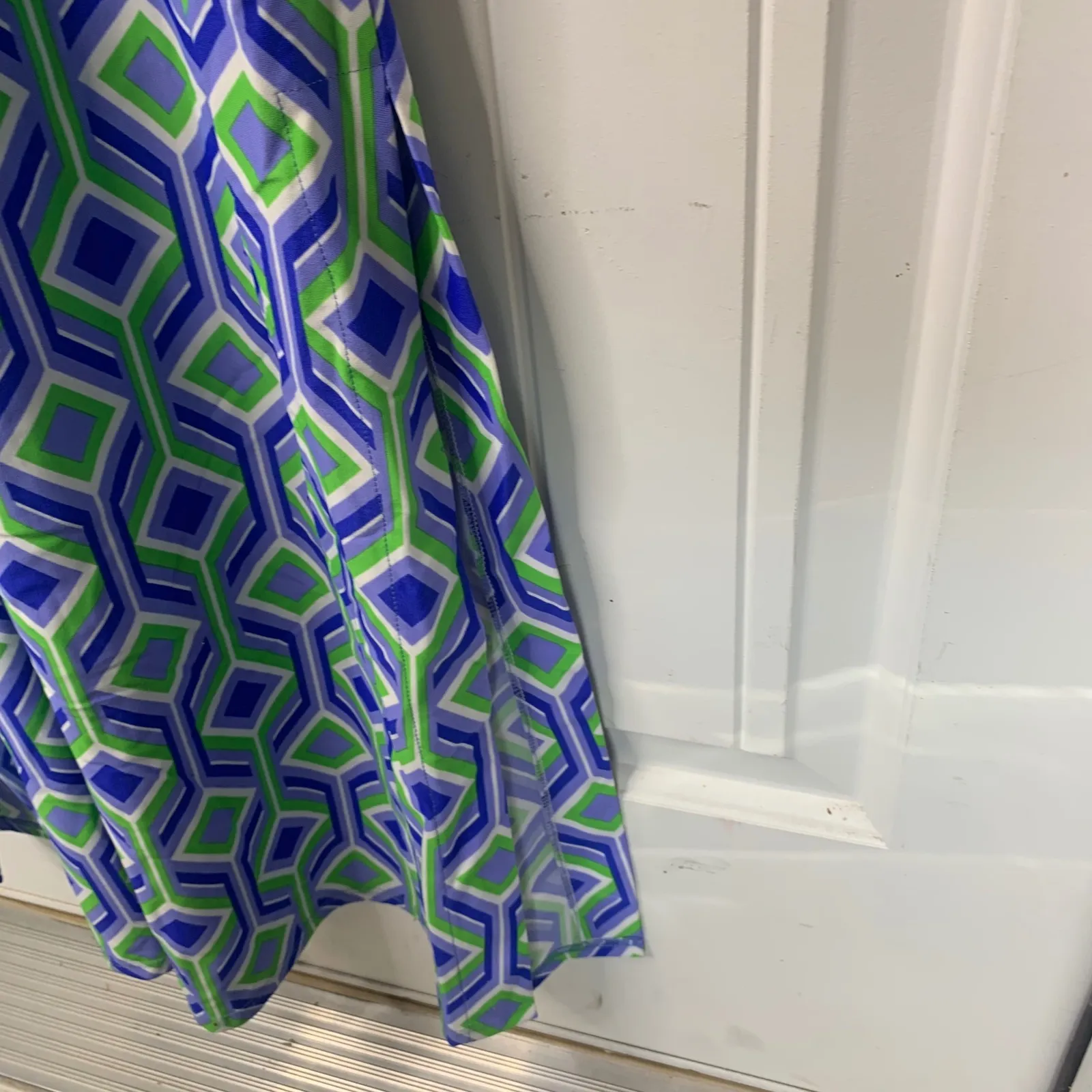 Jude Conally geometric sleeveless maxi dress XS vacation summer beach cruise - Image 7