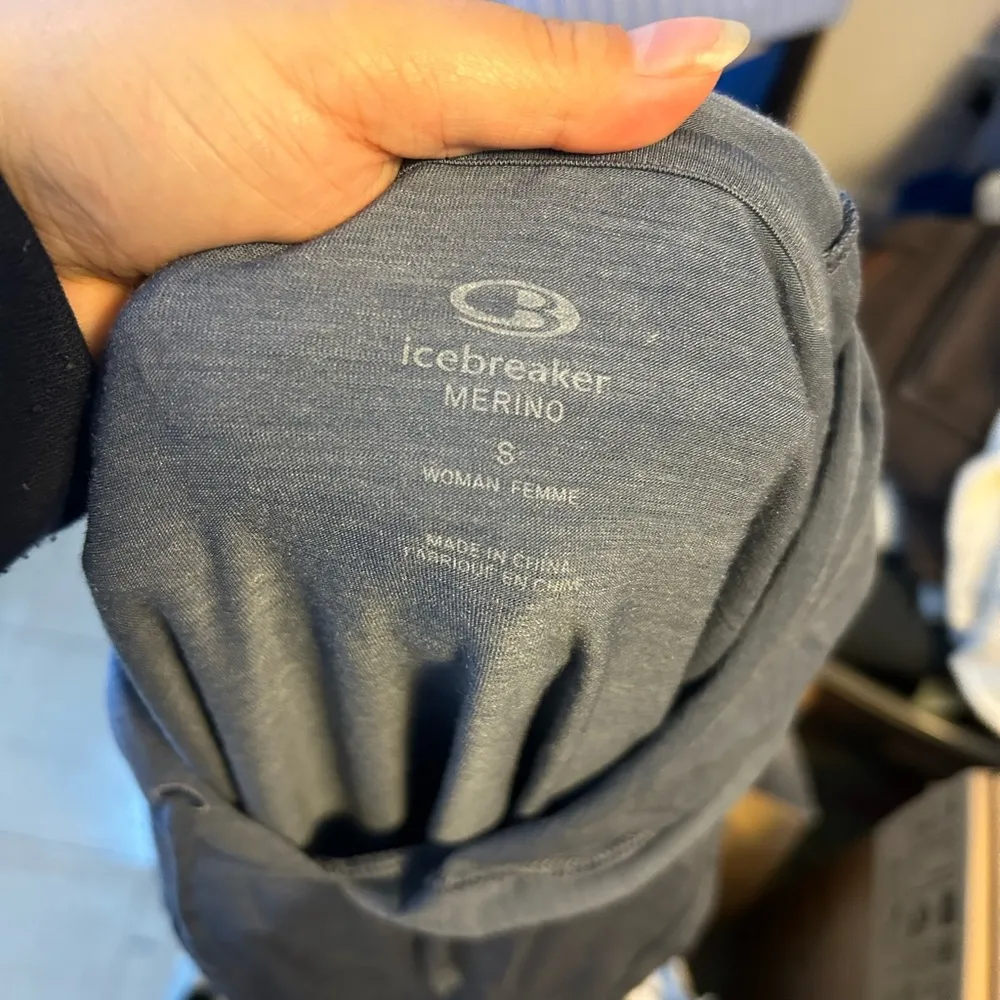 ICEBREAKER MERINO WOOL NAVY BLUE HOODED SHIRT DRESS - Image 3