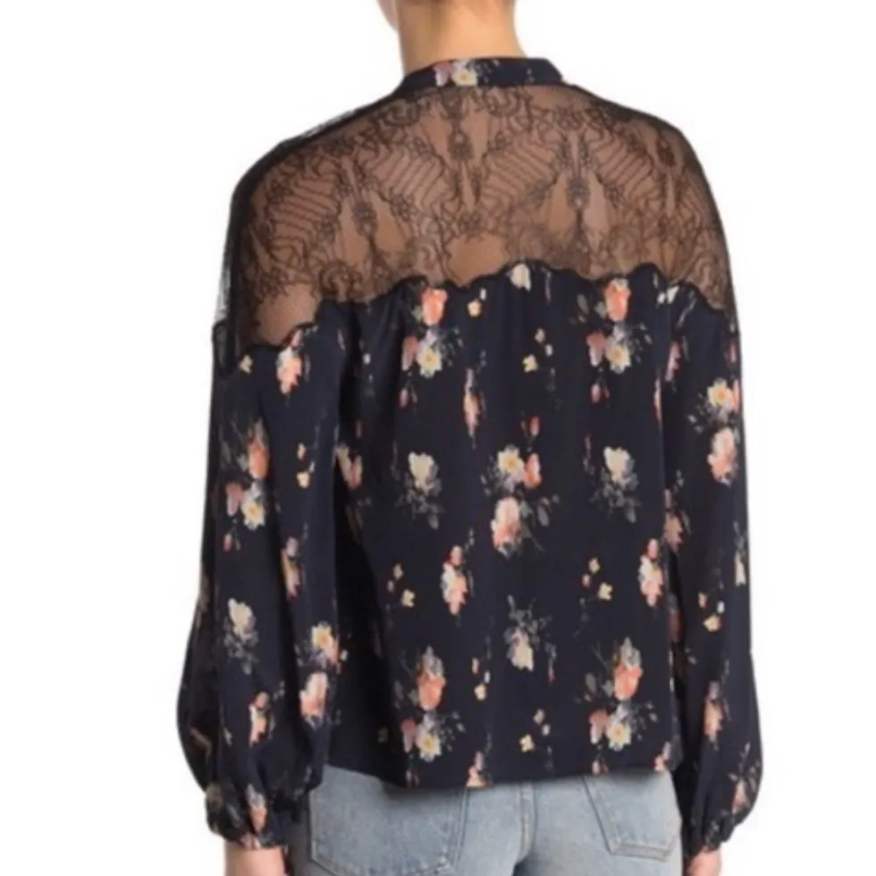 ALLSAINTS silk Laya‎ Meadow Top size medium - Image 2