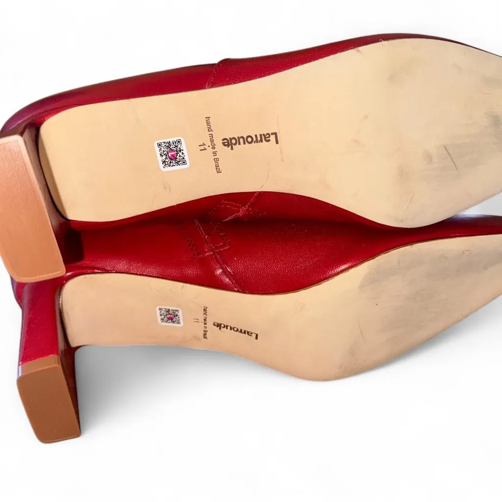 NWOB Larroudé Alexis Bootie size 11 Red - Image 7