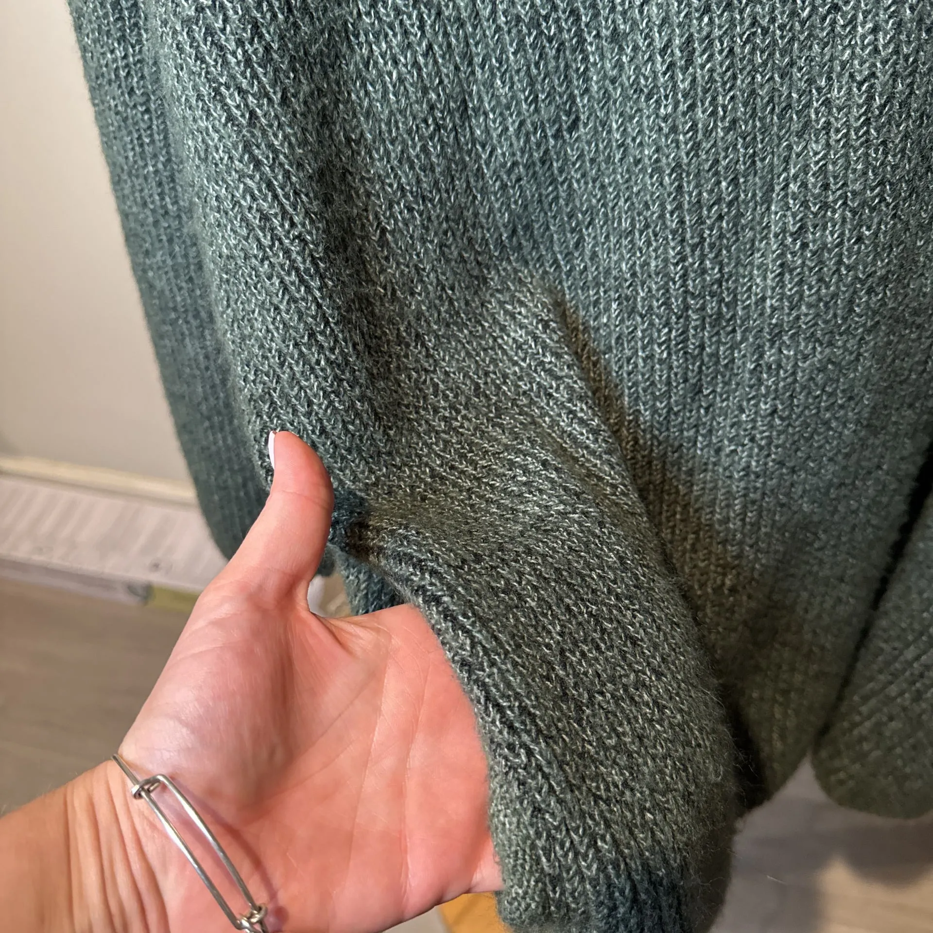 Urban outfitters‎ Olivaceous Gray V Neck V Back Oversized Cropped Sweater dress - Image 3