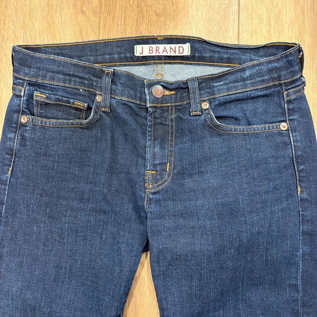 🌟J BRAND🌟 GIGI ANKLE MID CROPPED FLARE STRETCH JEANS DARK WASH SZ 26 - Image 3