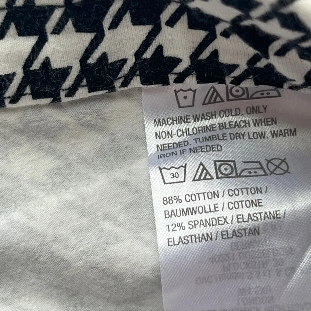 Houndstooth Black and White Women's Pants - Image 7