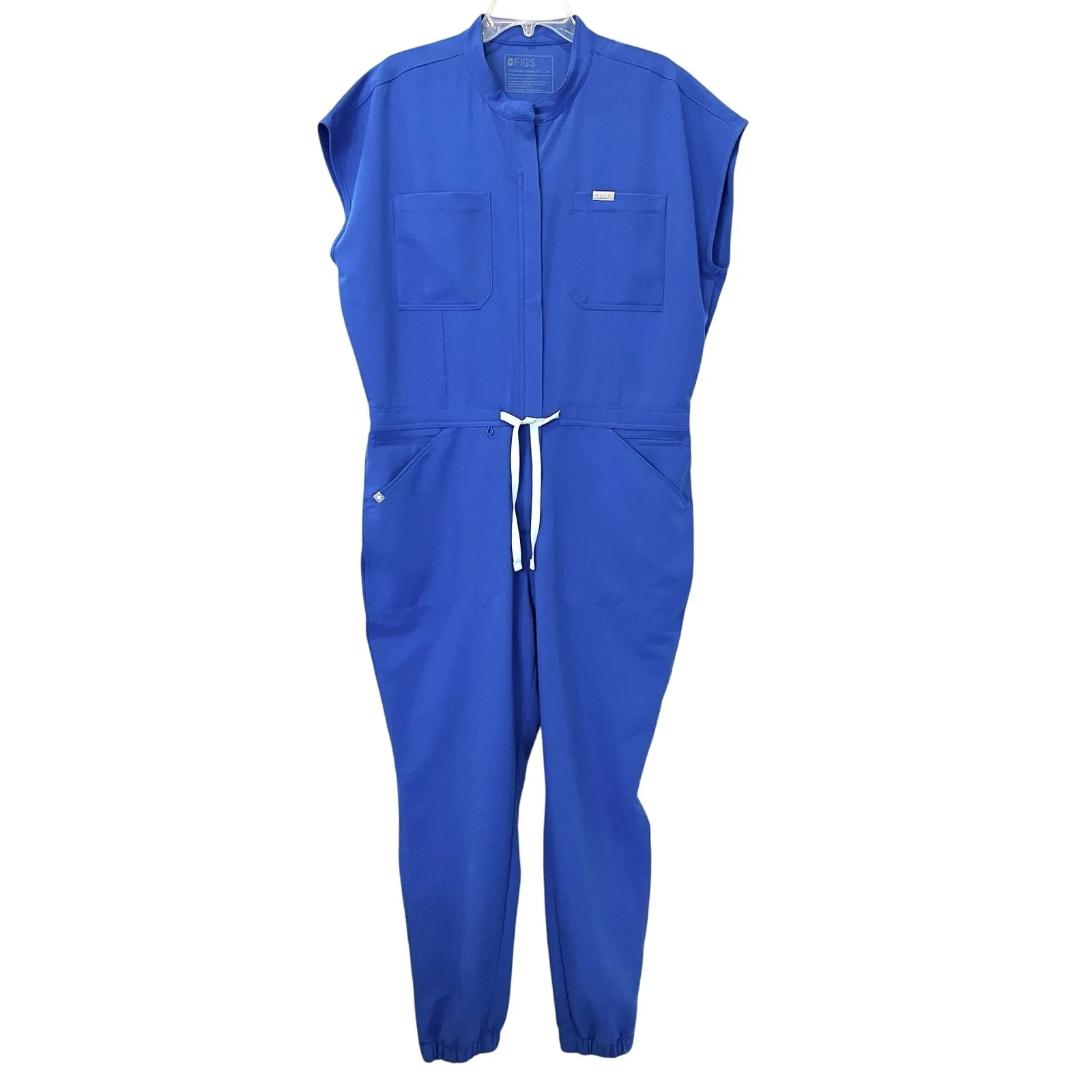 Figs Rafaela Cargo Scrub Jumpsuit XL Royal blue Technical Collection Jogger - Image 6