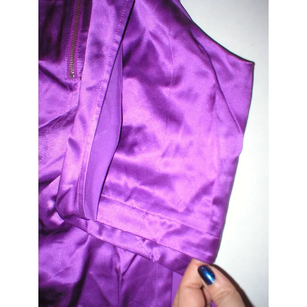 New Designer Helmut Lang 100% Silk Purple Tank XS P Womens Sleeveless Top NWT - Image 4