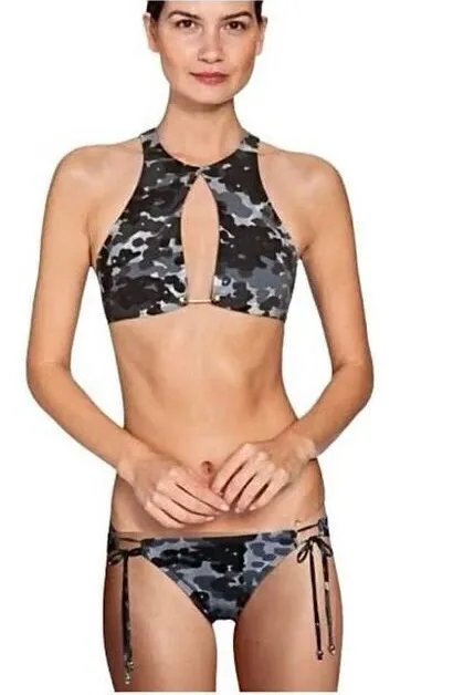 New. Robin Piccone camouflage bikini set. M-top/S-bottom. Retails. $189 - Image 1