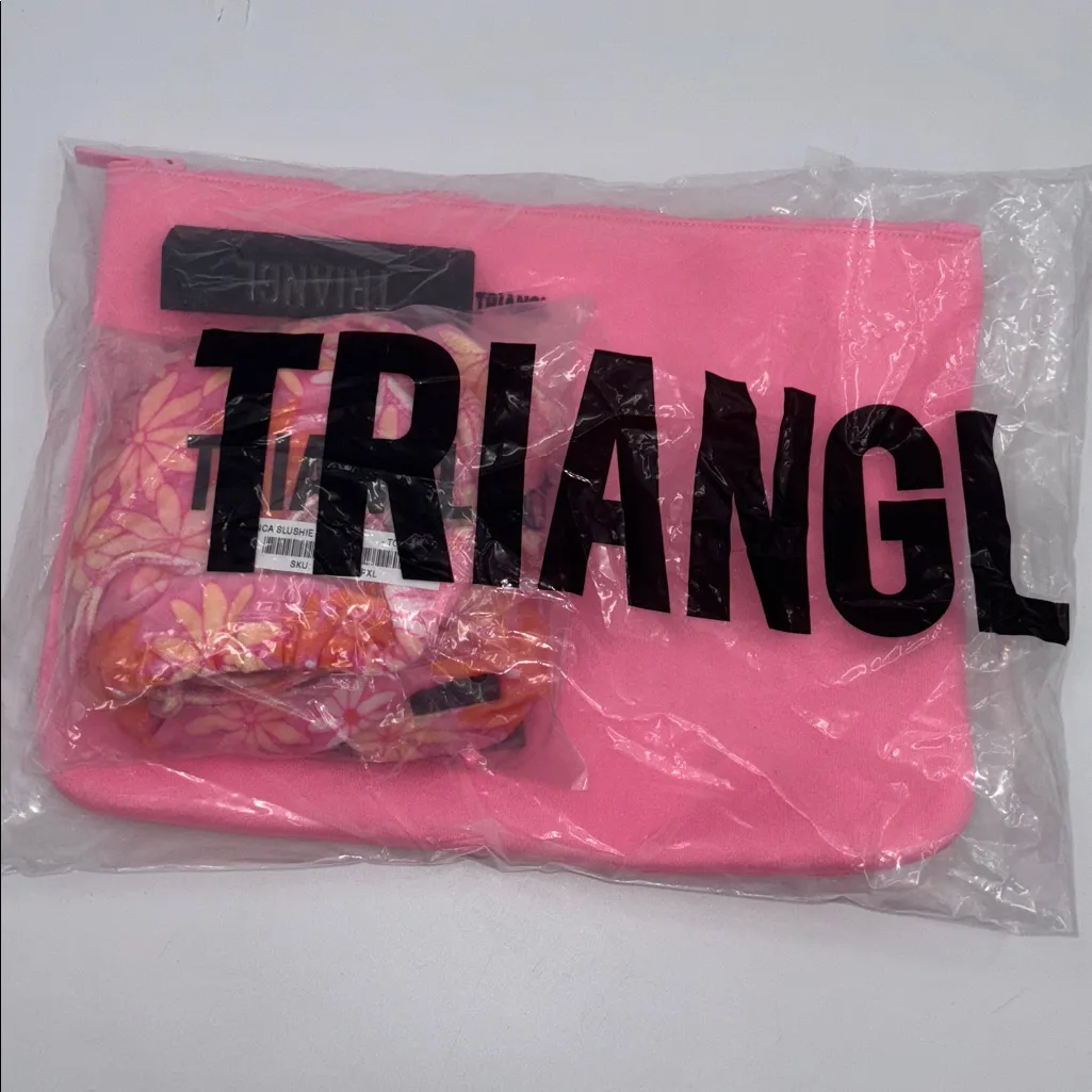 Triangl Swimwear Pink and Orange Floral Bikini - Image 9