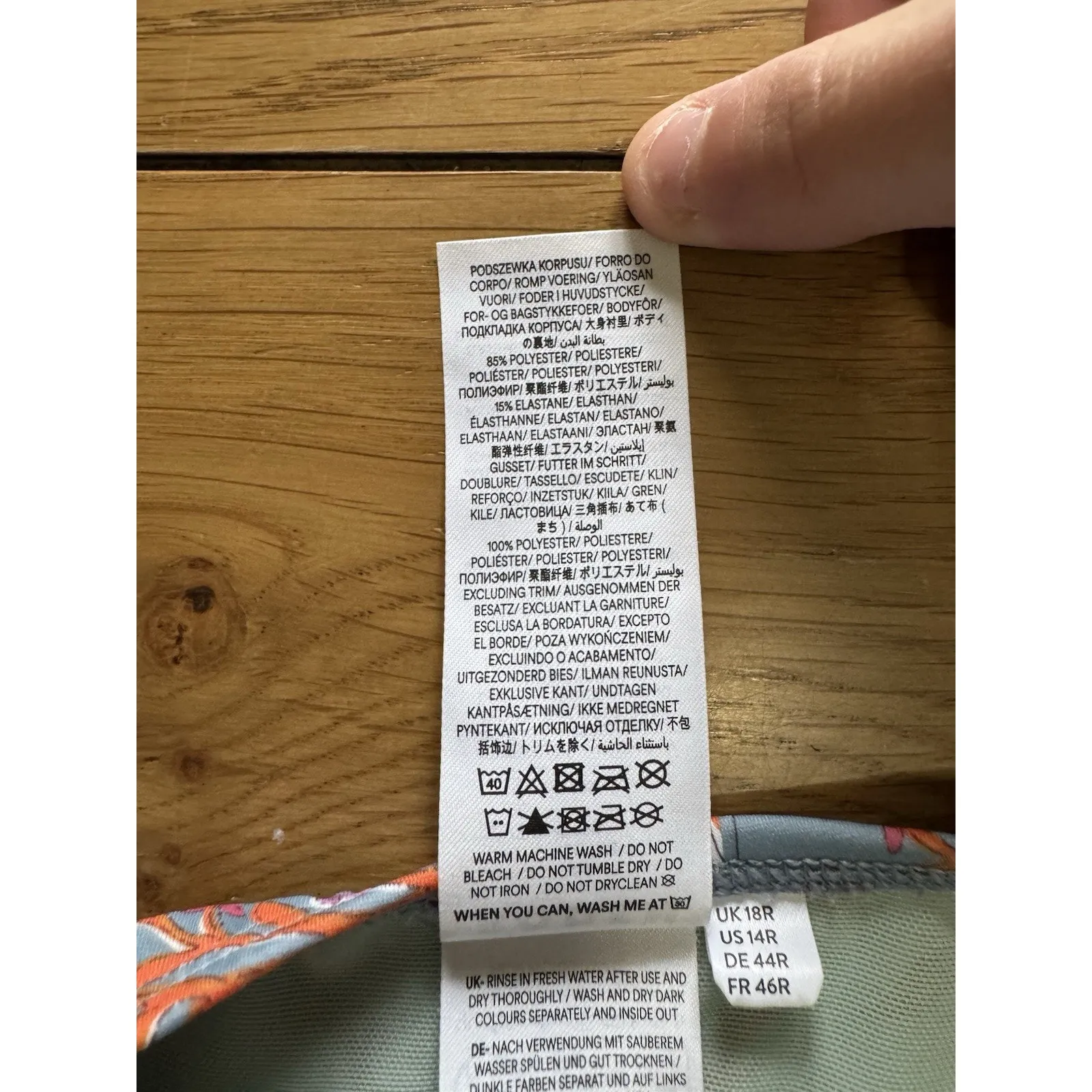 Boden One Piece Ruched Halter Swimsuit Paisley Floral Size 14R Beach Vacation - Image 6