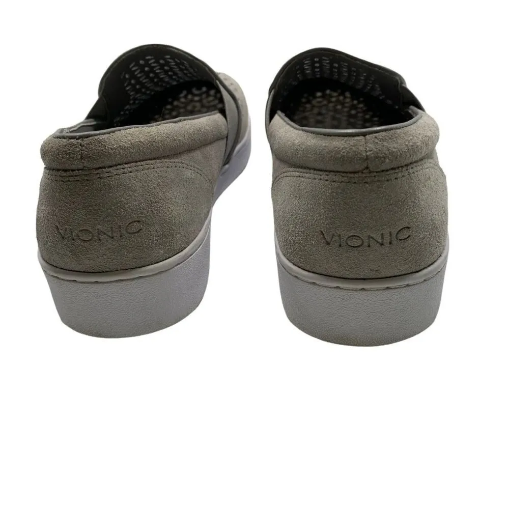 Vionic KANI Gray Laser Cut Suede Slip-On Shoes Sneakers Size 8.5 - Image 5