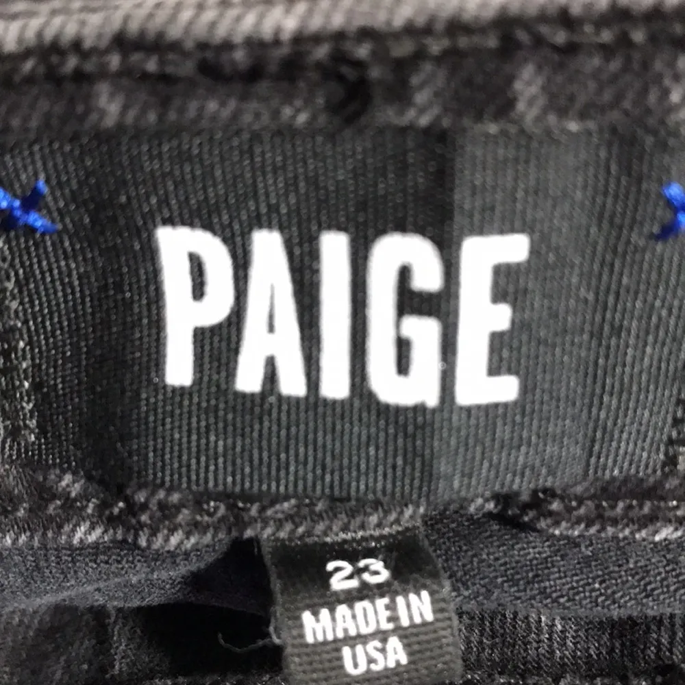 Paige Jeans Julia Ranger Black Wash Raw Step Hem Sz 23 NWOT Disrressed - Image 6