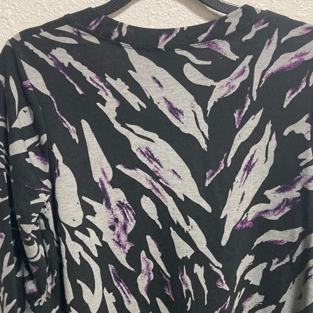 Premise tunic blouse, black gray purple women's size small - Image 5
