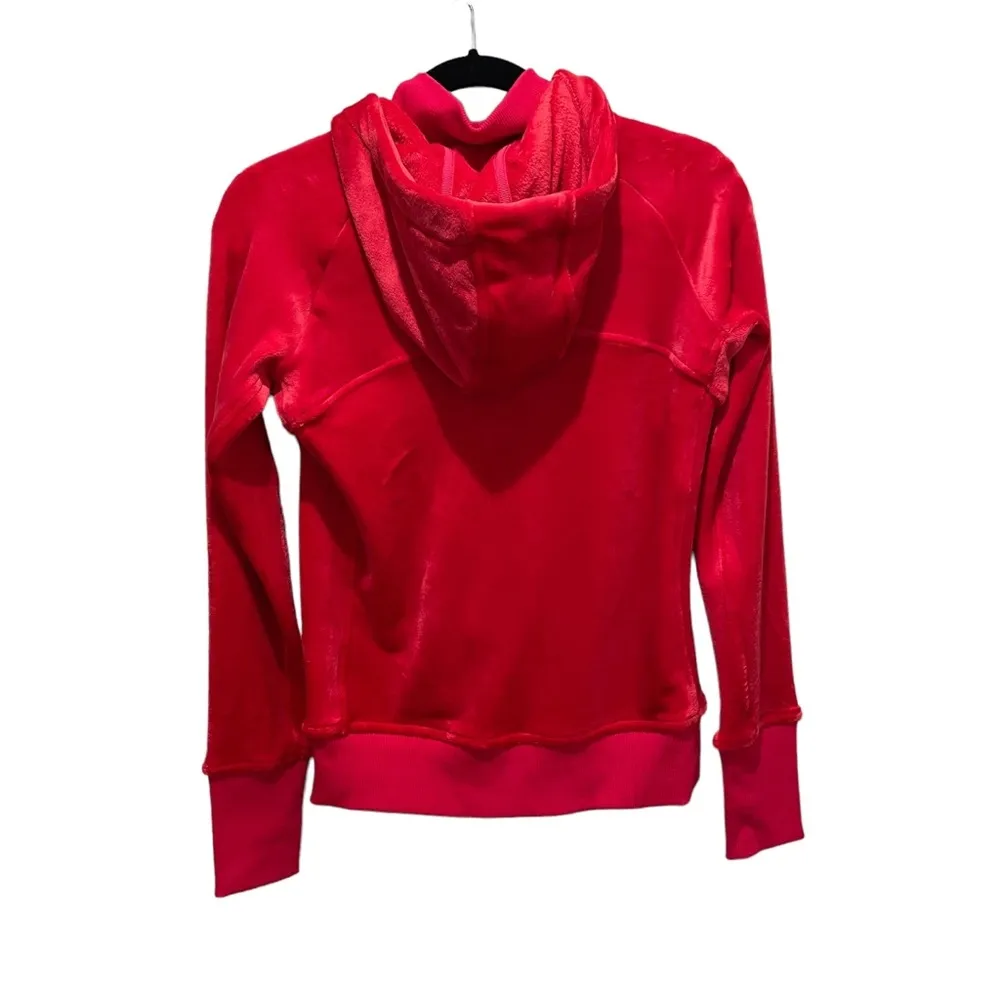 Athleta Triumph Hoodie Double Cozy Karma Fleece Athleisure Hibiscus Red Size XXS - Image 7