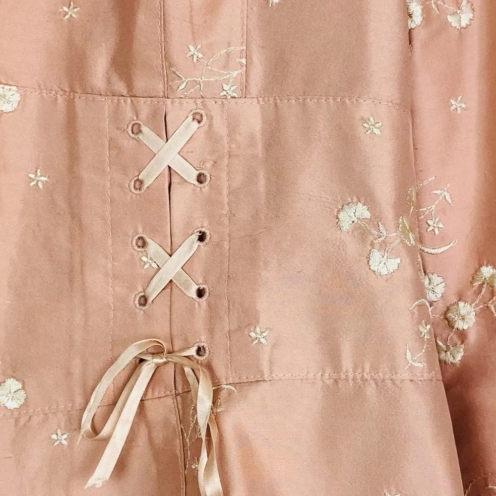 Nanette Lepore Y2K coquette blush pink silk floral embroidered blazer. Size 12 - Image 6