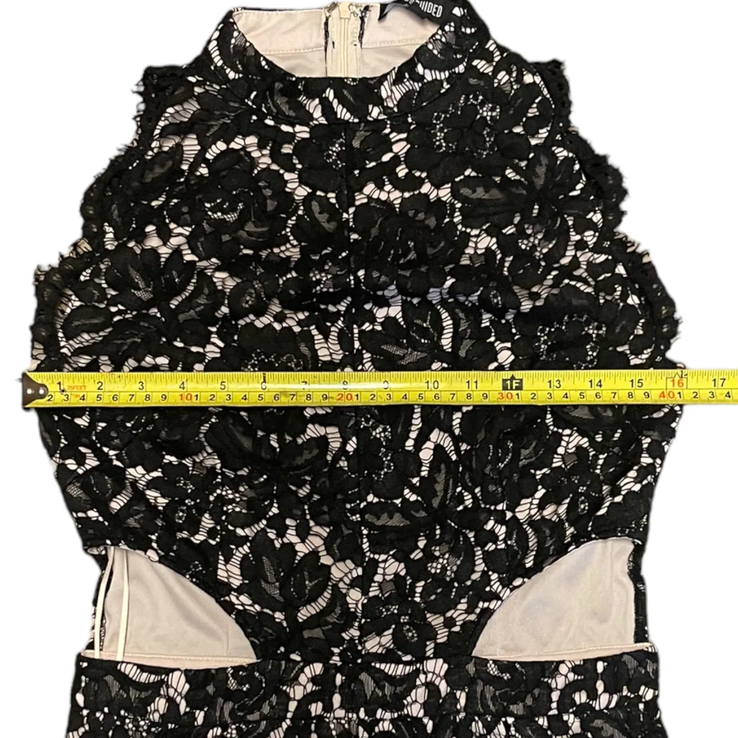 Missguided Black Lace Jumpsuit Size 8 - Image 6