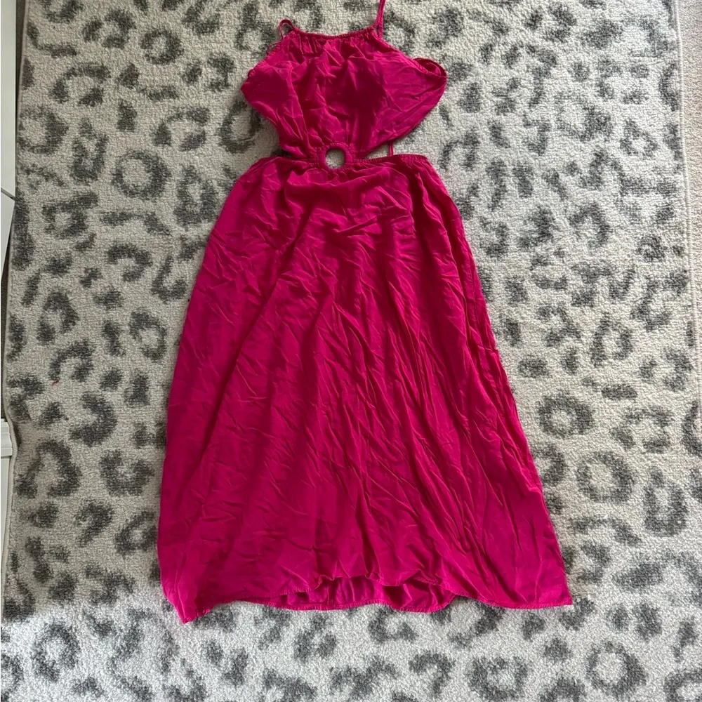 Pink Halter Dress with Cutouts Size M - Image 2