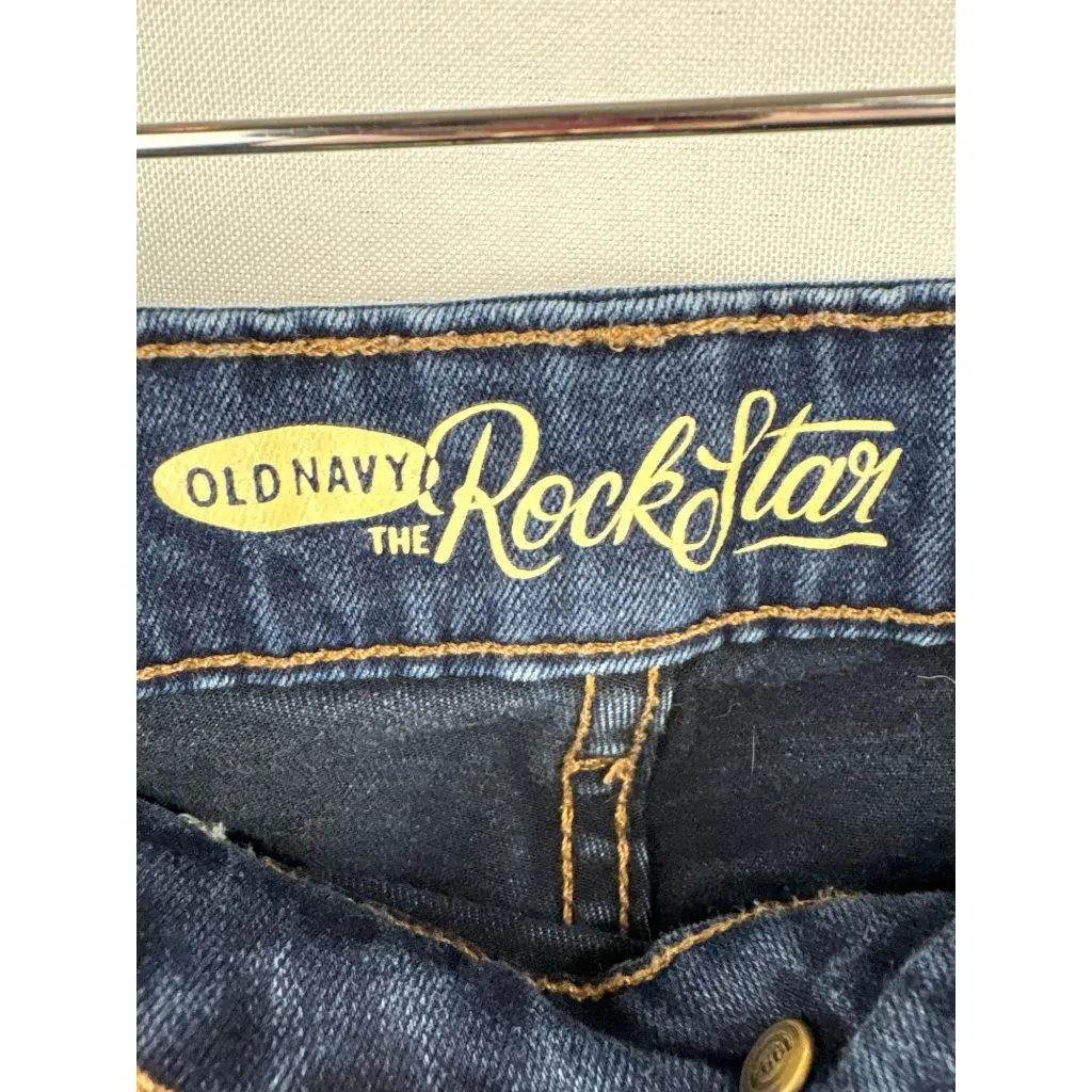 Old Navy The Rockstar Skinny Jeans Size 8 Regular Blue Denim Womens - Image 3