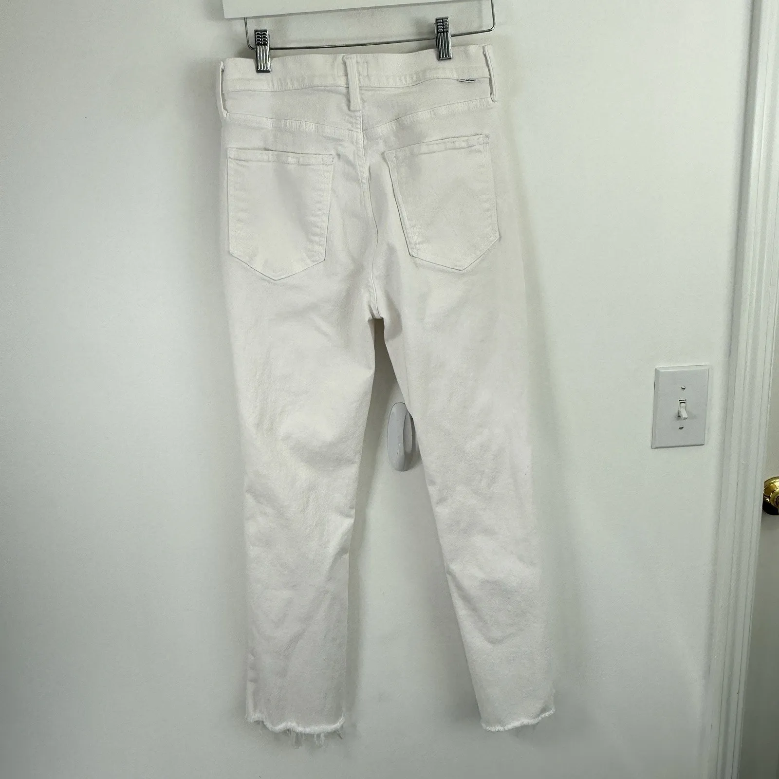 Mother Denim The Tripper Ankle Fray Unfairest of Them All White Jeans Womens 27 - Image 6