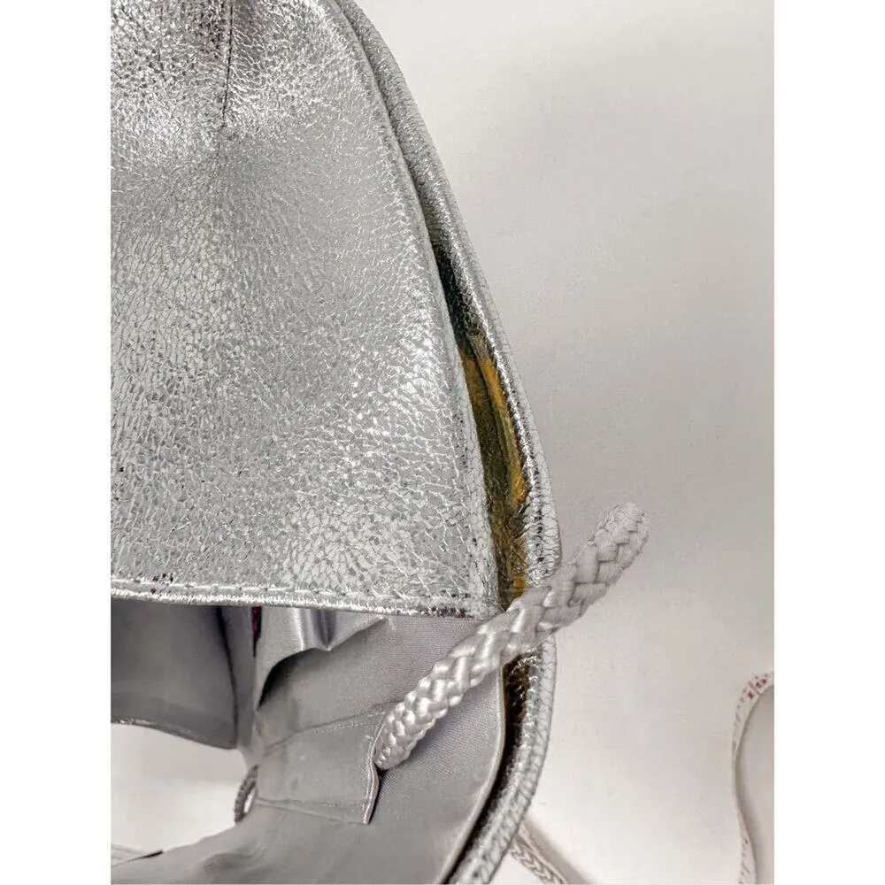 Vintage Touch of Nina Women's Metallic Magnetic Clutch Shoulder Bag Silver OS - Image 12