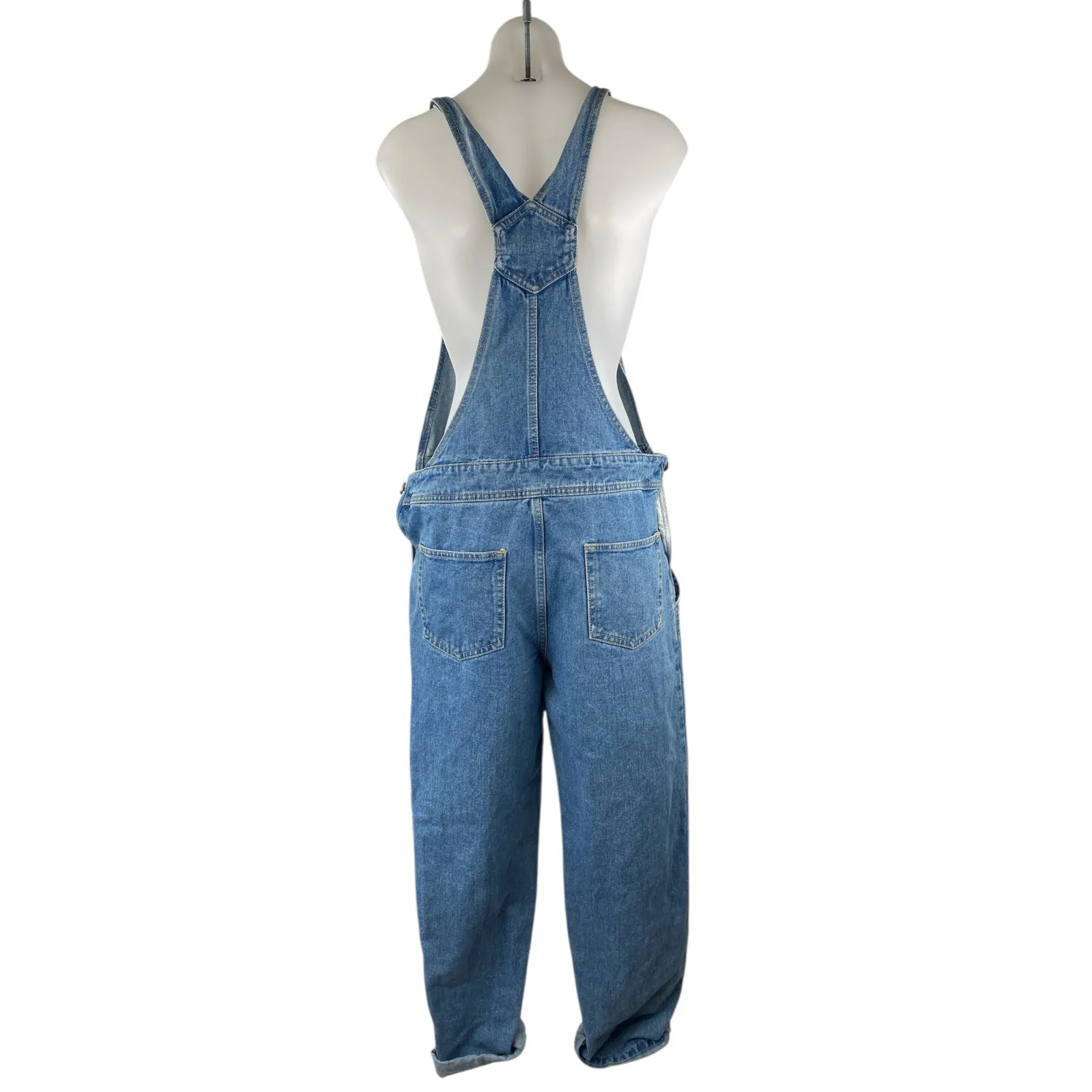Asos Womens Sleeveless One Piece Denim Dungarees Overalls Jumpsuit Romper Sz 12 - Image 2