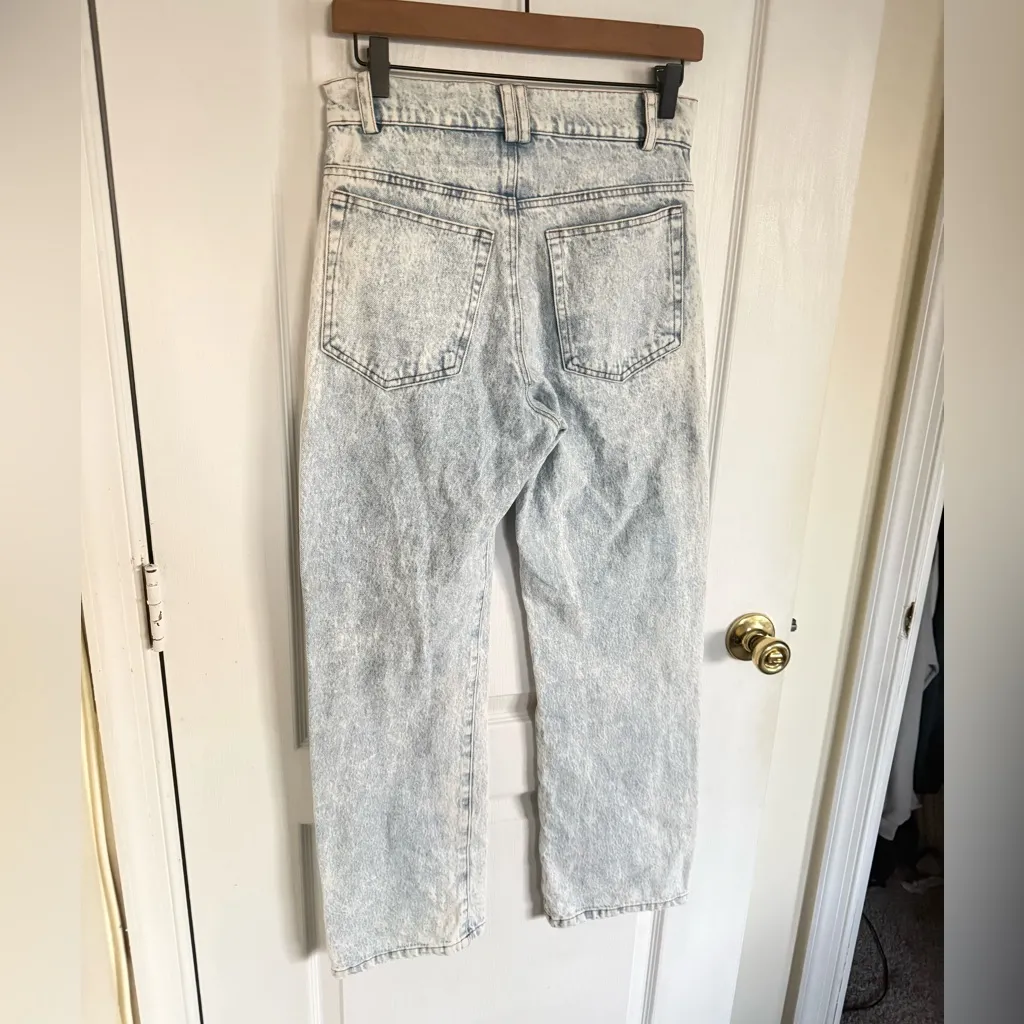 Tanner Fletcher Acid Wash Straight Leg Unisex Jeans Blue Size 4 - Image 6